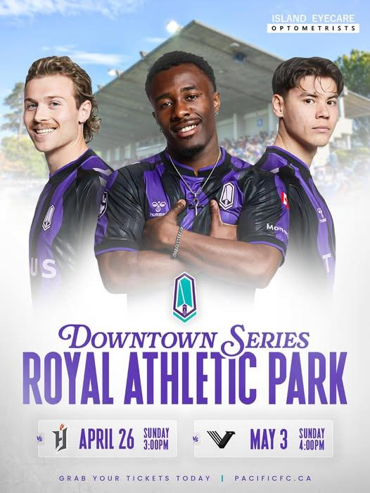 mattdellok's tweet image. Our local soccer club Pacific FC is playing in Victoria this weekend (Sunday, 3:00pm) and next weekend at Royal Athletic Park. I love this team - the vibe is amazing and the games are action-packed.  Hope to see you there! #yyj @Pacificfccpl #victoriabc