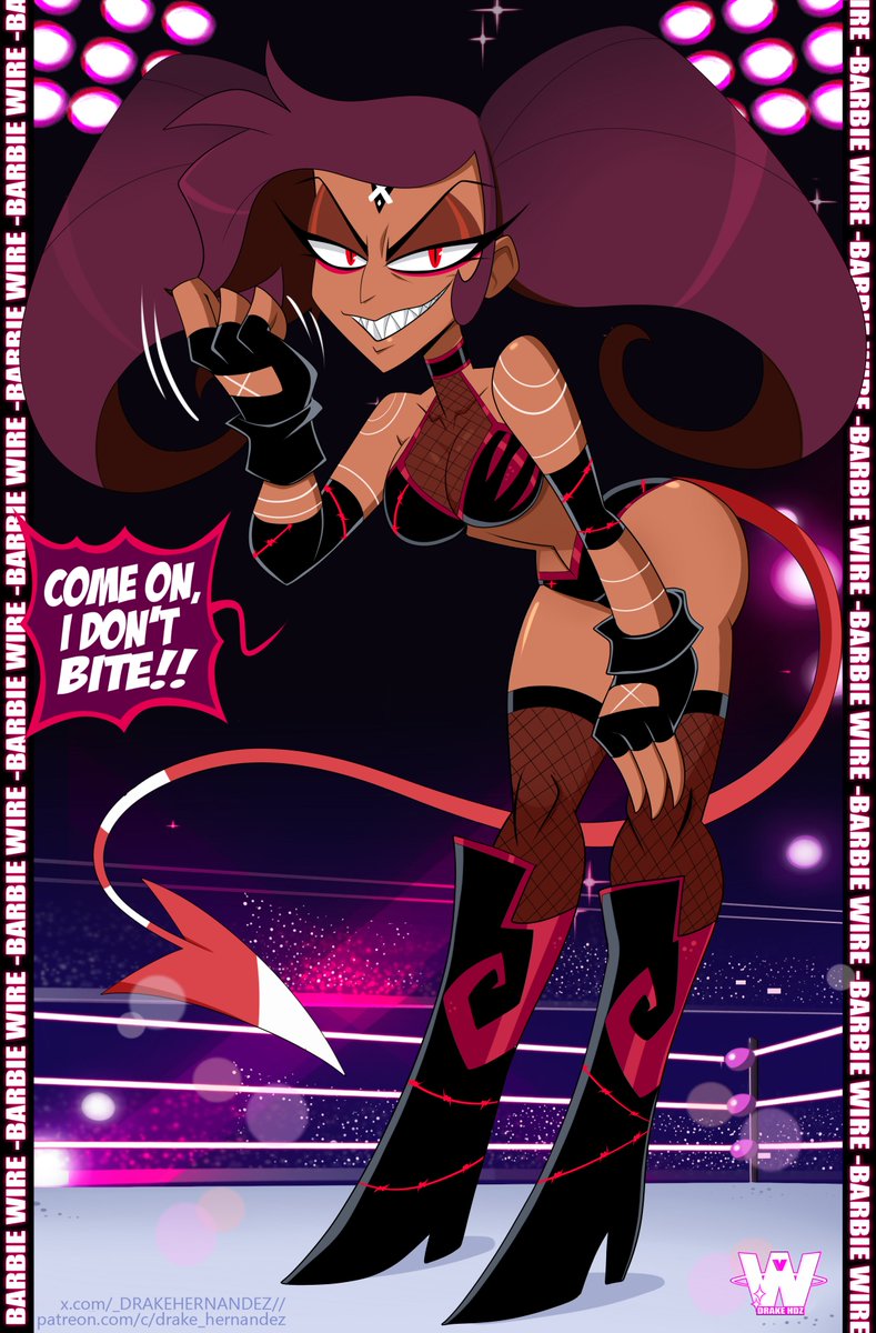This Barbie can be anything she wants to be... and she chose to be your nightmare - #BarbieWire is ready to rumble!! 😈🔥
#helluvaboss #helluvabossfanart #wrestling