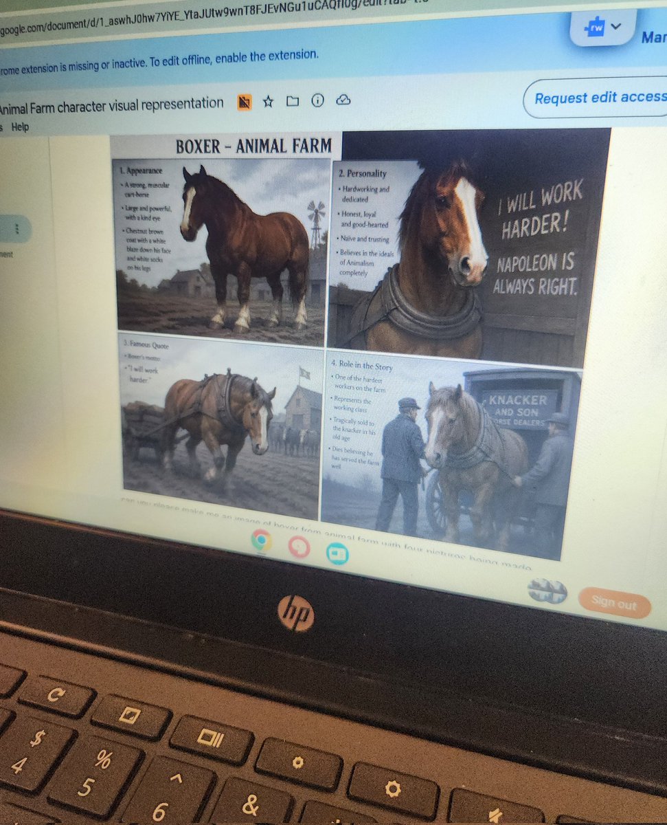 MrsCharlesECHS's tweet photo. Using descriptions from the novel, Eng. 1 students used Magic School's AI image generator to create images of Animal Farm characters.@KEDCGrants @KEDC1 @kedc_epic @KyWriteRight @edtechwithlisa #RowanRising @Prowlander https://t.co/5DIByUNUeF