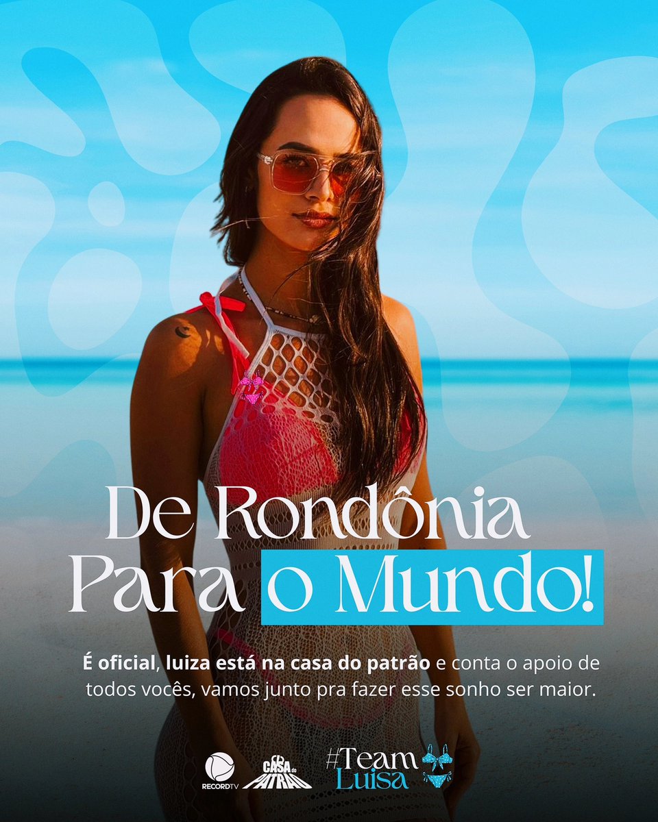 LuizaParlote's tweet photo. DE RONDÔNIA PARA O MUNDOOO! 🙏🏻😭

É real, amores! Luiza está confirmadíssima no mais novo reality da TV Record, e contamos com a torcida de todos para tornar esse sonho ainda mais grandioso. Quem conhece a Luiza sabe da história e da determinação dela para conquistar o prêmio! Vamos juntos, porque essa trajetória vai ser longa. 🩷

A partir de segunda, temos encontro marcado todos os dias na TV Record e no Disney+ 24h.

#TeamLuiza | #ACasaDoPatrão