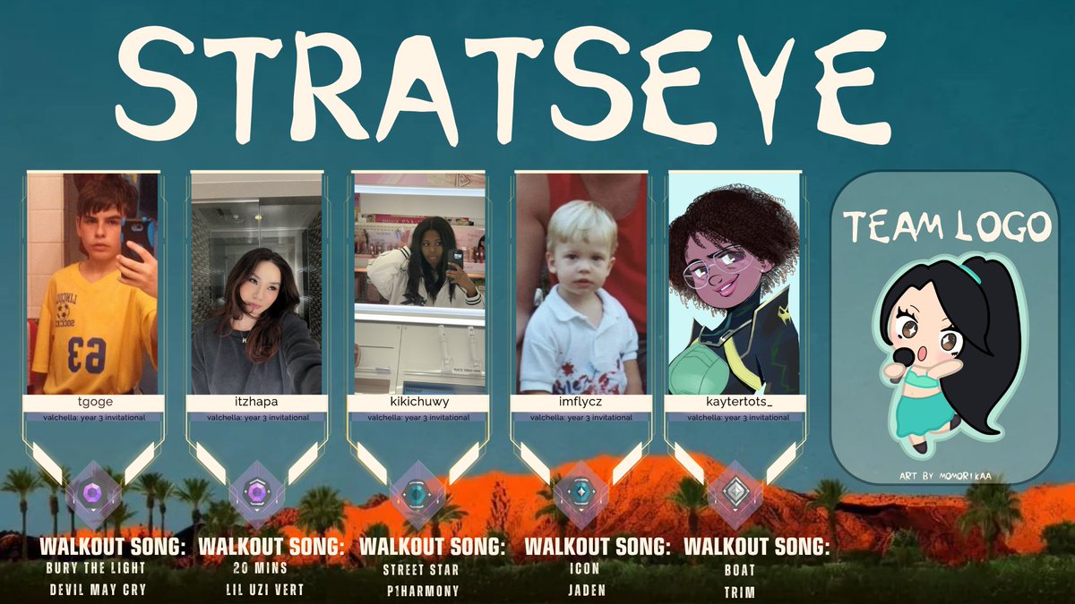 INTRODUCING OUR SEVENTH VALCHELLA TEAM....    

🩷STRATSEYE 🩷  

 TUNE IN @ 4:30PM PST TO CHEER THEM ON!