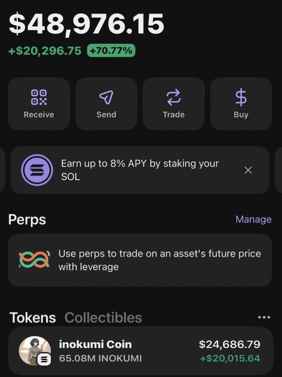 $INOKUMI is flying right now 🚀💥

Big profits printing inside my alpha Telegram — if you were in, your copy trades would be on the same move.

More plays coming soon.

CA: 7KYmo8AC1sRRt2d3RRCpXWjfWKJGtJdGxTEg6rQpump