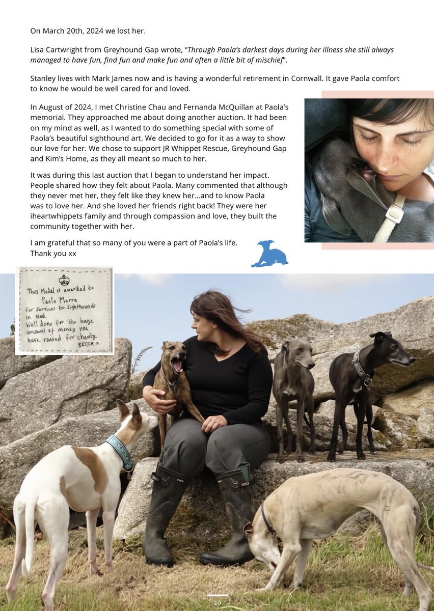 TonyMarra_1's tweet image. Remembering Paola and her work to raise money for dog charities through iheartwhippets #whippet #whippets