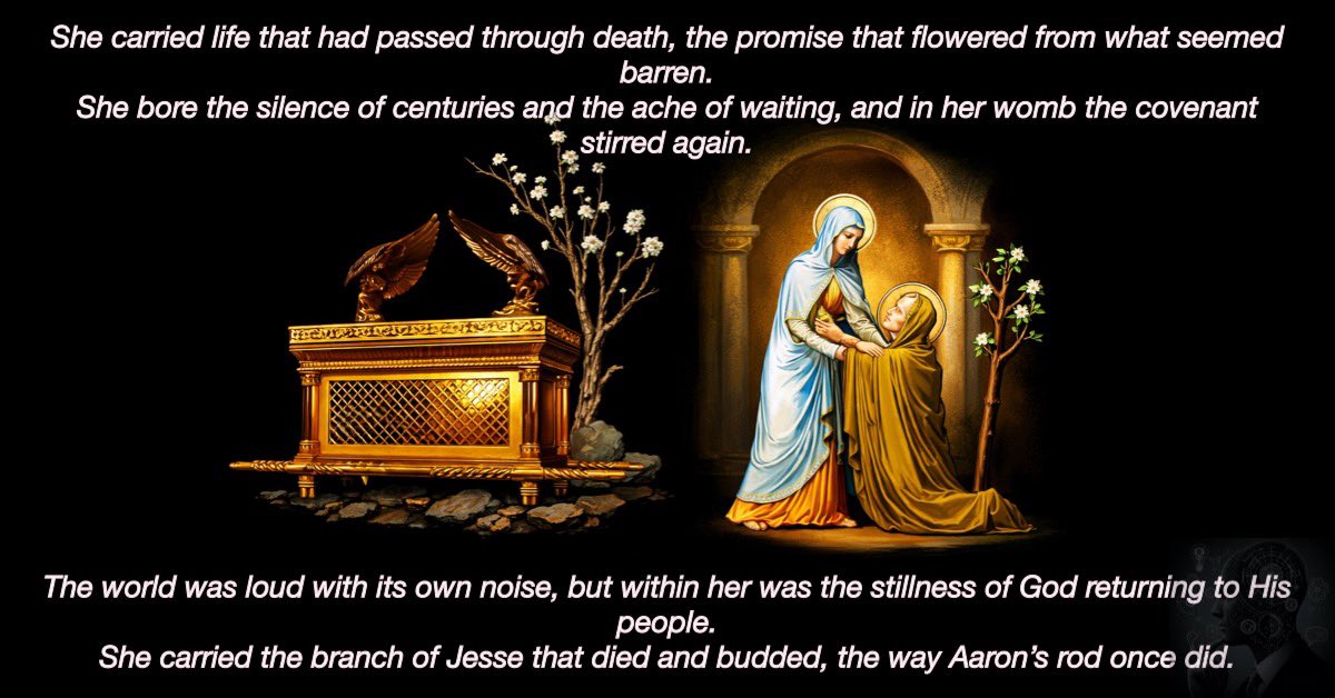CatholicCalvin's tweet photo. She carried life that had passed through death, the promise that flowered from what seemed barren.

She carried the branch of Jesse that died and budded, the way Aaron’s rod once did. https://t.co/v16nAx4EoW