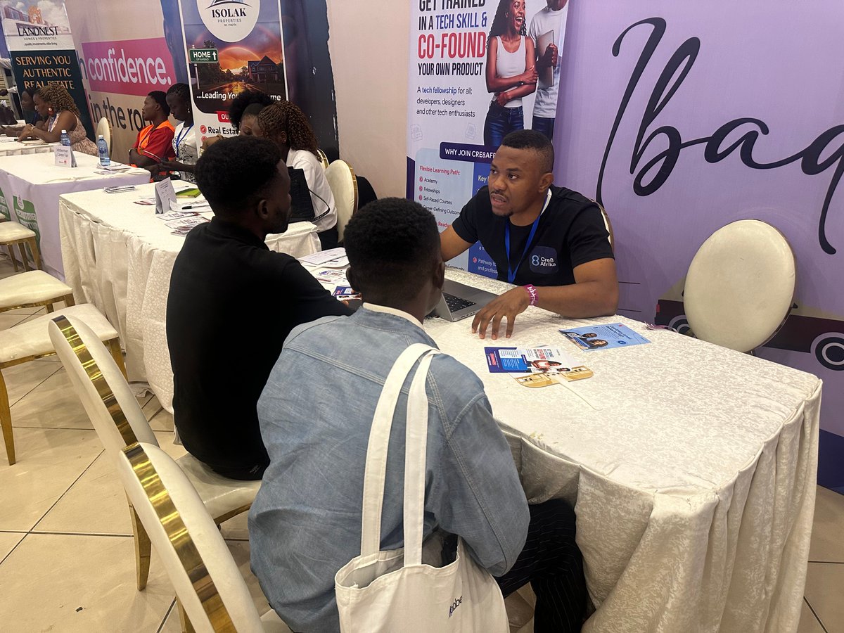 cre8afrika's tweet photo. We showed up differently, and it paid off.

Cre8afrika attended the Jobberman Ibadan Career Fair 2026 to connect with people ready to build.

We had real conversations with talents, people who want to create, grow, and make an impact.

Join us.

https://t.co/gsGFnBNXfw https://t.co/RNQsFf9ZFm