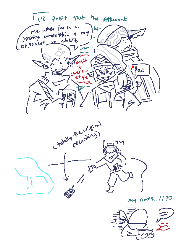 pnyukumuku's tweet photo. scattered doodles @chromaticitea i think abt the silly little podcast over cherts notes thoughts sometimes still https://t.co/eQcC7DMNnX