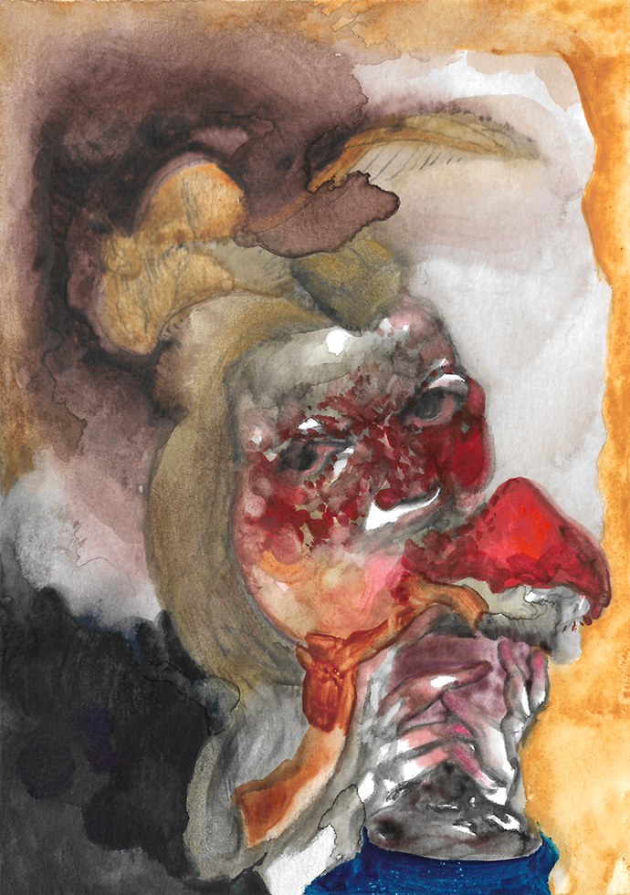 bieeerswttt's tweet photo. Gelato Ravenous mirroring Saturn Devouring His Son #watercolor #sketch https://t.co/aGFbOZWFDX