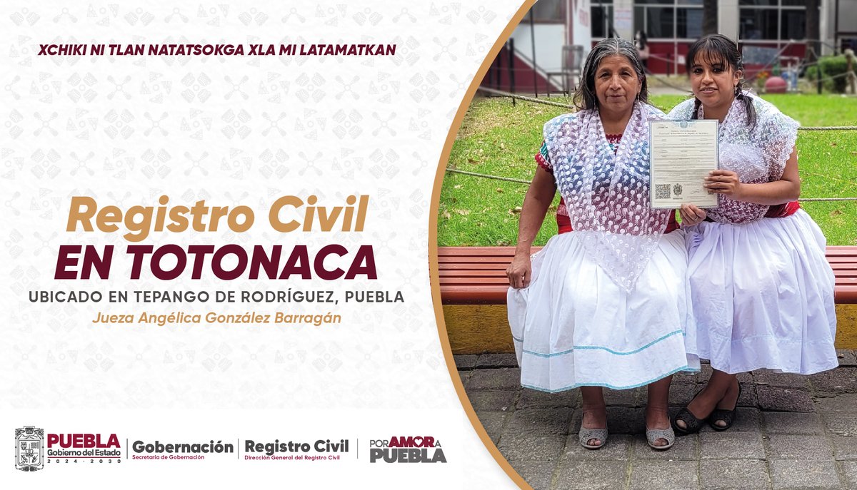 Registro Civil del Estado de Puebla tweet media