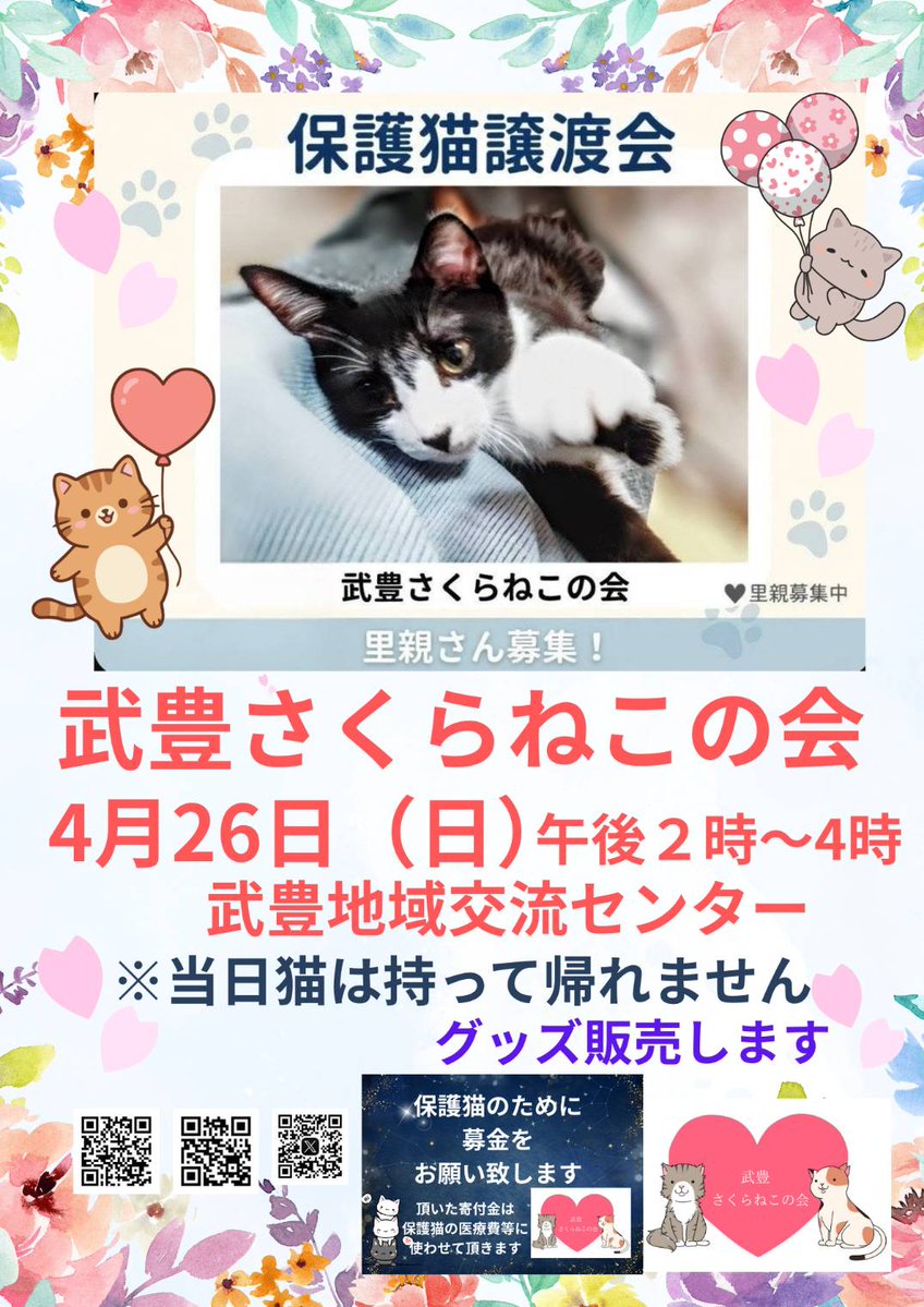 エイペア　飼い主さん募集 2024年10月18.19.20日☆全国犬猫飼い主を探す会inジャンボイエロー亀田