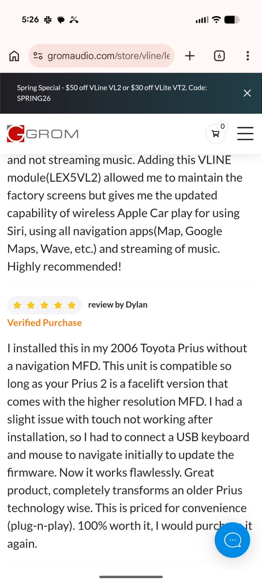 gromaudio's tweet photo. With pleasure, we share this customer's feedback on the GROM VLine VL2 system LEX5VL2, installed in a 2006 Toyota Prius. Even if your Toyota Prius does not have factory NAV, it still will work if the stereo has an LCD display.

The LEX5VL2 model of the VLine VL2 system is available here:
https://t.co/1v3WkMmb5R

Once you connect the VLine VL2 system to your factory car stereo, you will get the wireless CarPlay and Android Auto directly on your factory car stereo display. All original stereo functions and controls will continue to work, including your FM radio!

For more details, visit https://t.co/Q8IDfab52q

Drive happy!
#carplay #androidauto #toyota #toyotaprius #carstereo #caraudio #carvideo #gromvline #vlinevl2