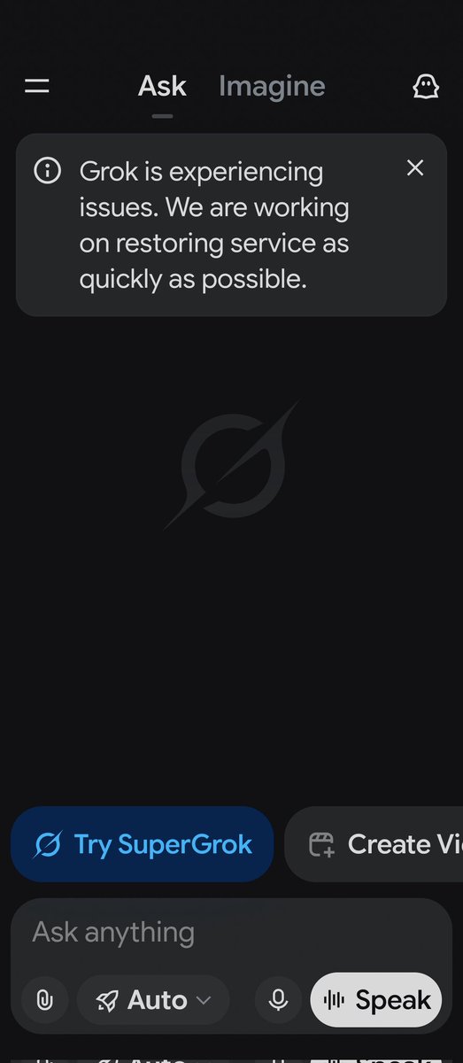 MonsterElf's tweet photo. Is @grok down? It hasn't worked in the last couple of days. https://t.co/HqJiW9rq1z