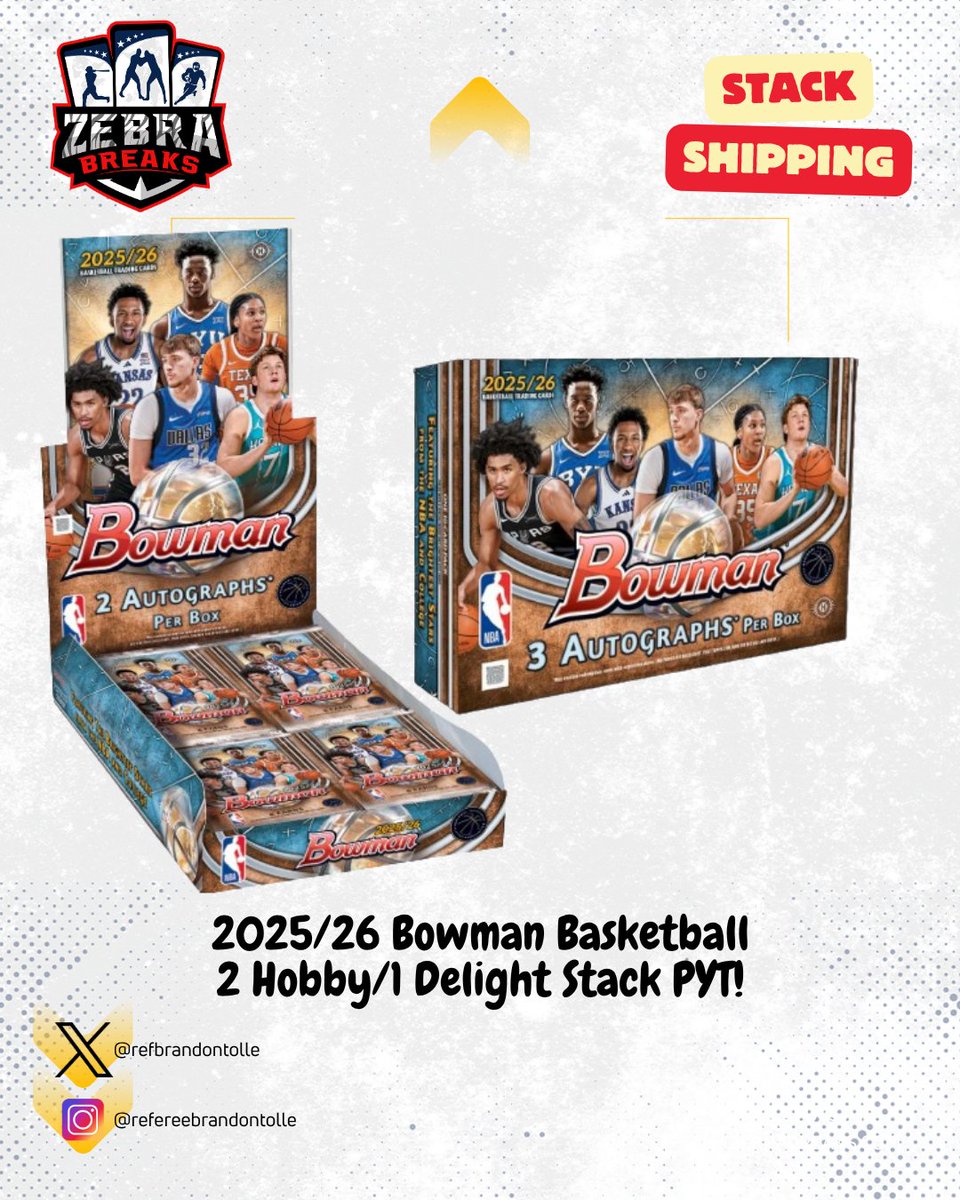 RefBrandonTolle's tweet image. 5 Left to close out PYT 1 of Bowman Basketball. We're LIVE at 8pm ET!!
district.net/product/zb-261…
#nba #basketball #thehobby
@midwestboxbreak