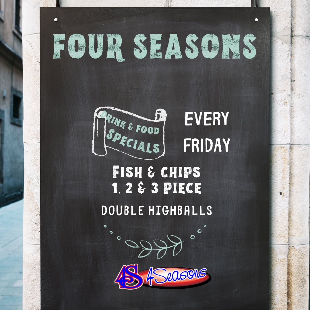 Friday Night is 🔥 at 4Seasons!

NHL playoff doubleheader on the big screens:

🏒 Habs vs. Lightning — Game 3 in Montreal. Puck drops at 5pm.
🏒 Oilers vs. Ducks — Game 3 right after.

Plus 3 NHL playoff games, 3 NBA playoff games, Rounds 2 &amp; 3 of the NFL Draft, and Jays/MLB