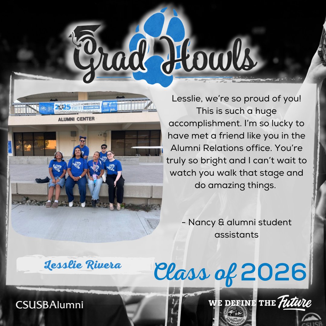 CSUSBAlumni's tweet image. From supporting our Coyote community in the Alumni office to reaching this major milestone, our graduating Coyotes made it 🎓💙 Drop some love in the comments 🐾
#CSUSBAlumni #CSUSB #GradHowls26