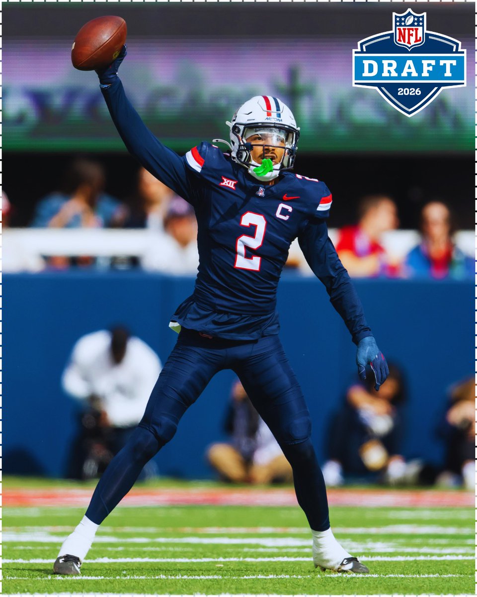 MySportsUpdate's tweet image. The #Raiders picked Arizona CB Treydan Stukes at No. 38.

A former walk-on, Stukes is a versatile, instinctive DB who can play inside or out, finishing his career with 29 PBUs and 7 INTs. He is likely going to be a nickel in the NFL.