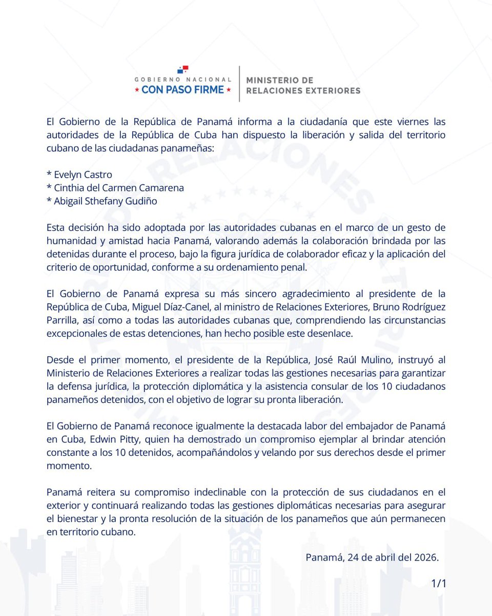 CancilleriaPma's tweet photo. 📍Cominicado https://t.co/N3EluJUKcR