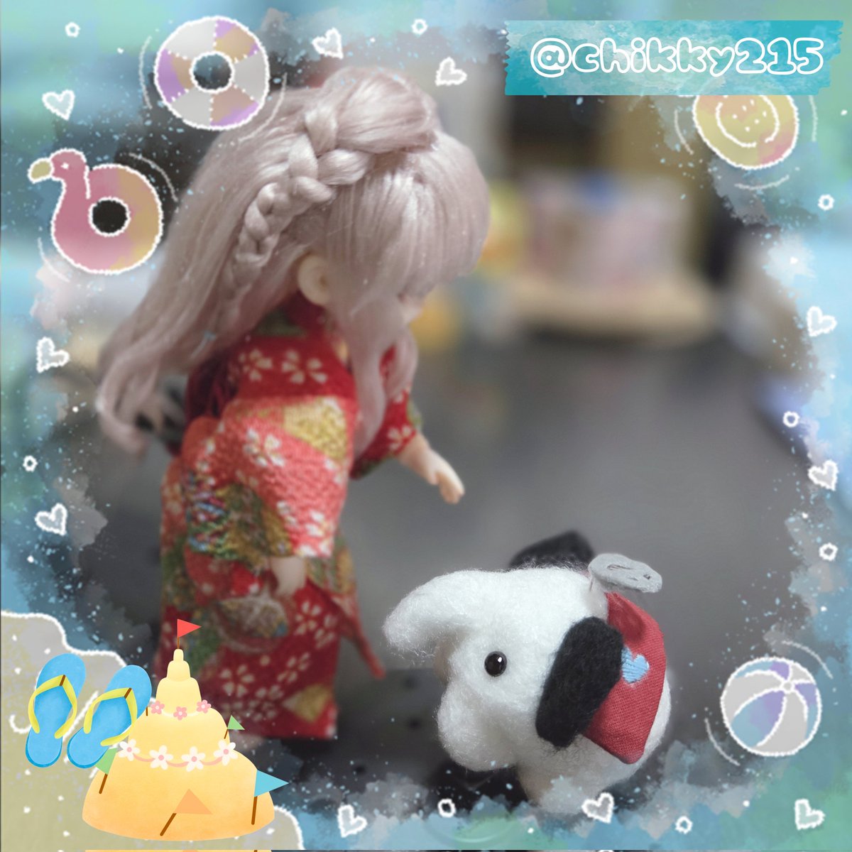 chikky215's tweet photo. 羊毛フェルトで、どむぞうくんの仲間、パン田のるぞうを作りました໒･∪  )、🩵✨
すずらんドールが��れるくらいの大きさにしたかったのに材料が全然足りなくて、かがんでも撫でれないくらいちびっこくなりました笑 https://t.co/QvDhrqsJvy