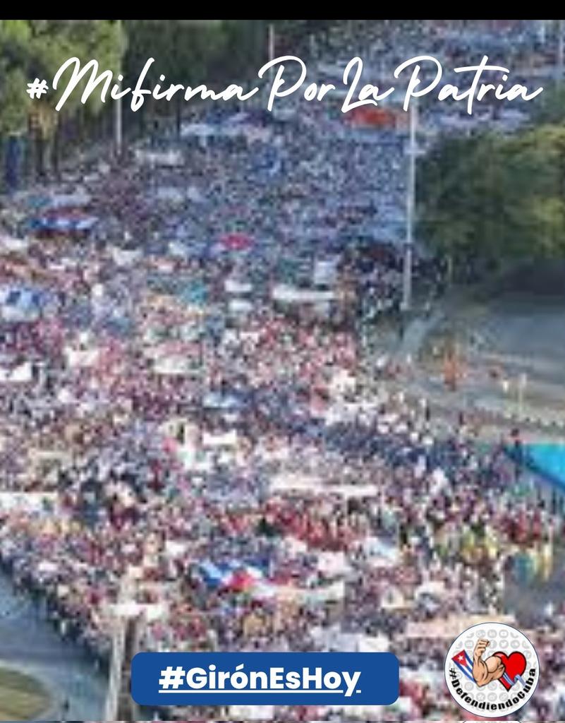 #Cuba El pueblo firmes,seguros de la   unidad que nos permitirá vencer.
Viva la Revolución Cubana 🇨🇺 
#MiFirmaPorPatria
<a href="/DiazCanelB/">Miguel Díaz-Canel Bermúdez</a> 
<a href="/DrRobertoMOjeda/">Dr. Roberto Morales Ojeda</a> 
<a href="/PartidoPCC/">Partido Comunista de Cuba</a>