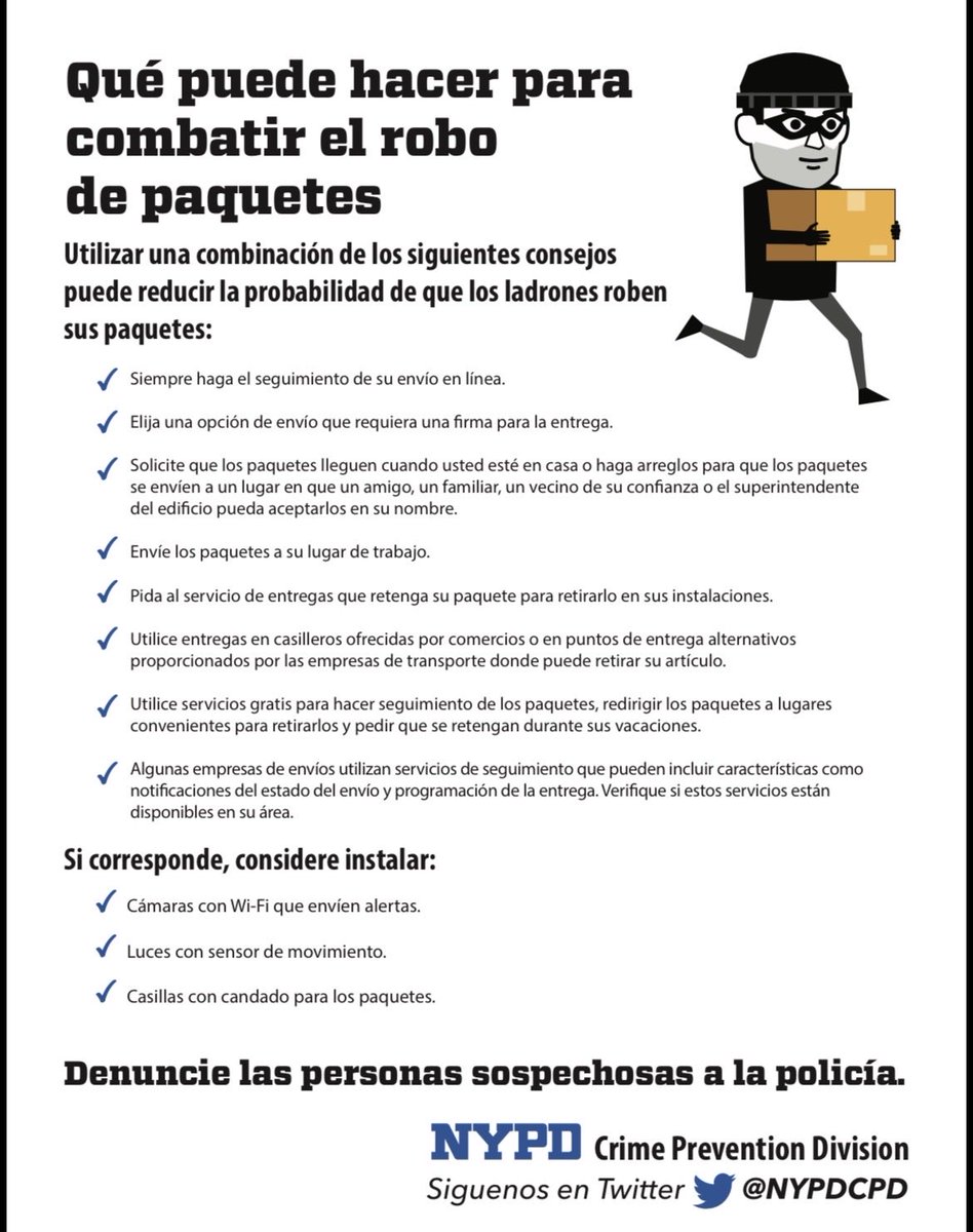 NYPDPSA7's tweet image. Package theft —don’t let porch pirates win 📦🚫

Stay alert: track your deliveries, grab packages quickly, and look out for your neighbors. A few small steps go a long way in keeping our community safe.

#PSA7 #StayAlert #CommunitySafety
