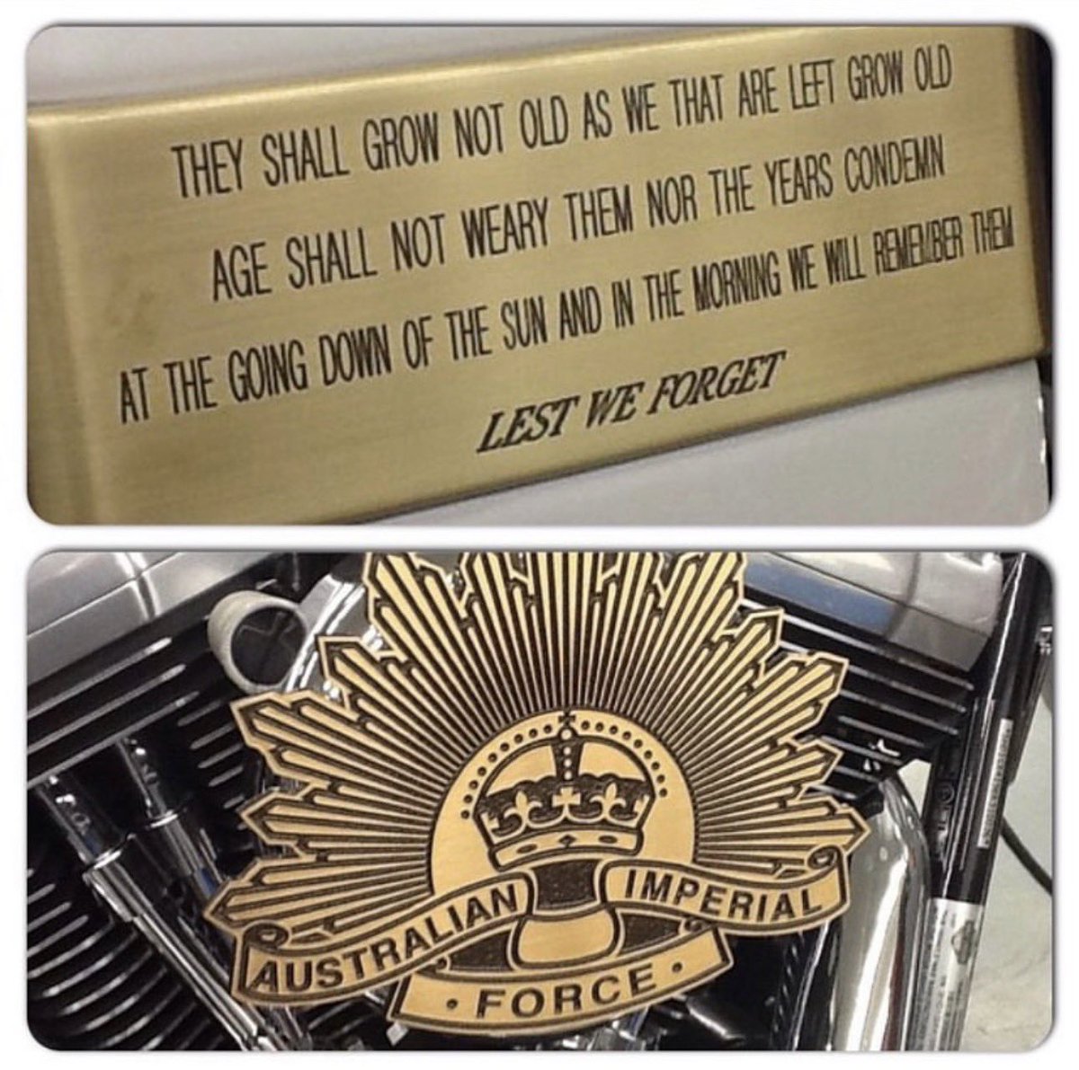 CarstenZ's tweet photo. "They shall grow not old, as we that are left grow old;
Age shall not weary them, nor the years condemn.
At the going down of the sun and in the morning,
We will remember them."

Lest we forget…..

#anzac #anzacday #lestweforget #airbrushing #harleyairbrushing https://t.co/91EU9ncQKp