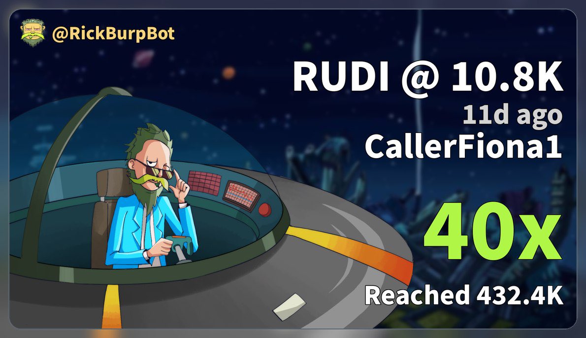 callerFiona's tweet image. 40x gain on my call $RUDI

Hc2CZzfiuBuSjTg6mpUByHVryy5e4yu8L7L4vtppump

#solana #memecoin #memecoin1000x