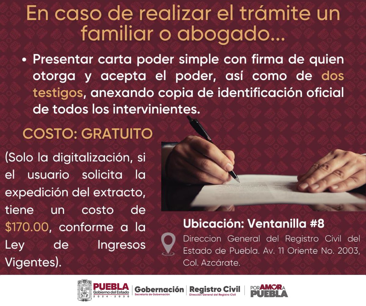 Registro Civil del Estado de Puebla tweet media