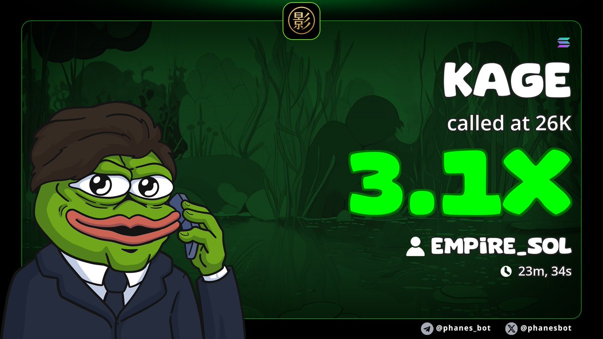 Empire_sol1's tweet image. 3X up from my call on $KAGE 🖨️
CA:
CS2nrfGbumDKDVRfBhh5L5t3qz35z5kJ1sr4NRPXpump

#MEMECOIN #SOLANA