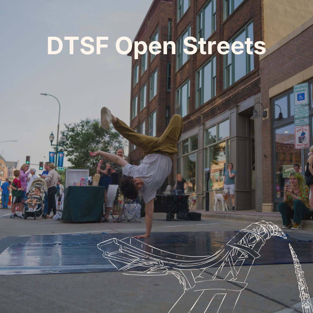 ExperienceSFSD's tweet photo. DTSF Open Streets officially kicks off in May! Don't miss this downtown event every first Friday of the month until August. Each month DTSF Open Streets includes local vendors, live music, food trucks, and more! 🎉

Learn more: https://t.co/ChhpLfLQSU https://t.co/LMoDjeeeWt