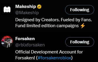 AShatteredVoid's tweet photo. @Makeship @rblxforsaken never winning but oh well https://t.co/u478Q1gYPS