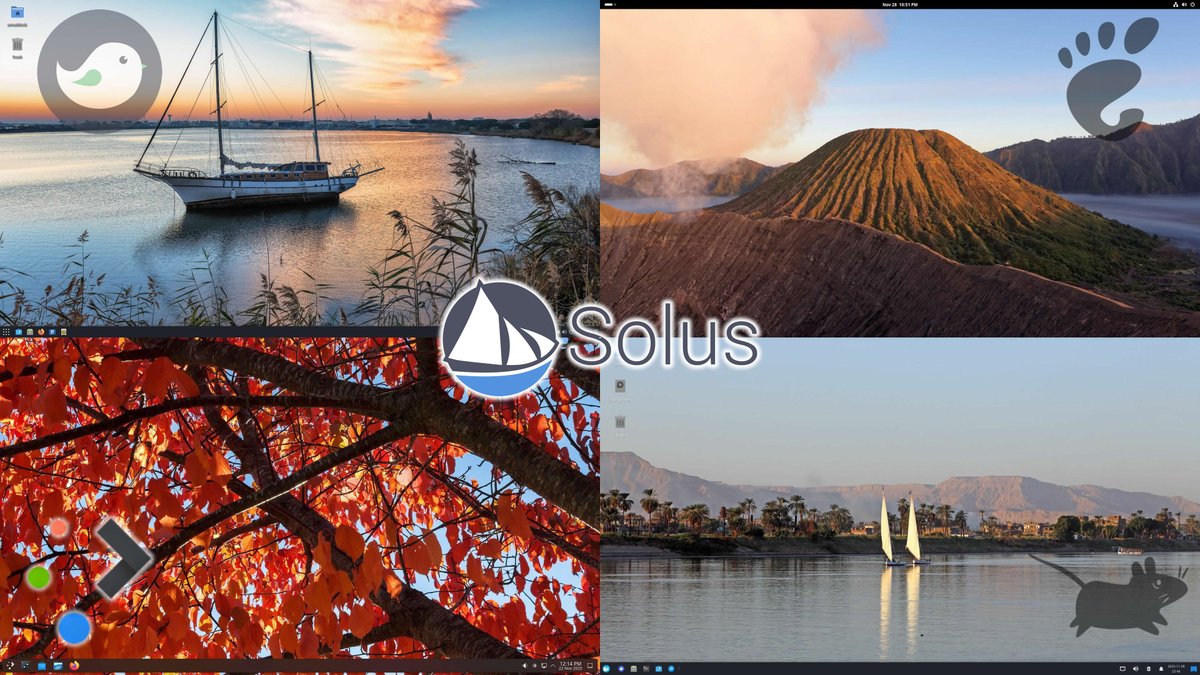 Cretec75's tweet image. Solus Updates Week 17, 2026
Gnome 50 has arrived. Reminder: Wayland only!

KDE Frameworks to 6.25.0. New packages include kew, Mailspring, eden &amp;amp; framework-system.

As always, security updates as well, so update!
#Linux #OpenSource #FOSS

Full Details: discuss.getsol.us/d/12650-week-1…