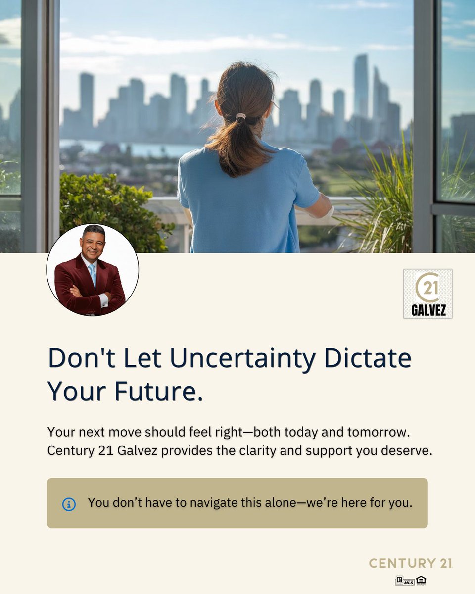 alexandergp3000's tweet image. 🏡✨ 
Find Your Dream Home with Confidence | Expert Guidance by Century 21 Galvez 🌆🔑
Look
✨
.
#RealEstateSuccess 🏡 #DreamHomeGoals ✨ #PropertyInvestment 💰 #HomeBuyersGuide 📘