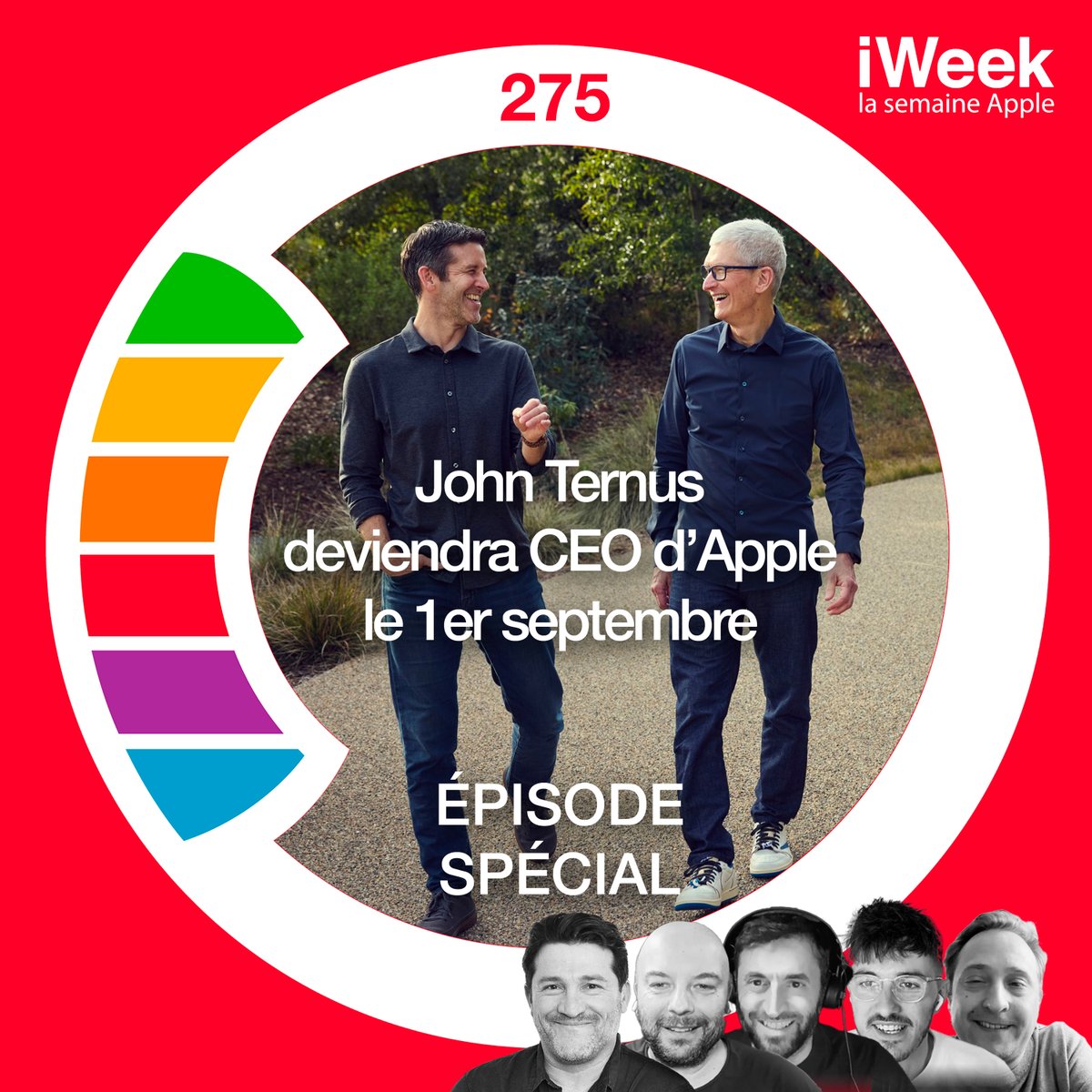 iweeknews's tweet image. Spécial “John Ternus, CEO d'Apple à partir du 1er septembre 2026“ cette semaine dans le #podcast #iweek dont l'épisode 275 vient de sortir !
58 minutes de pur bonheur avec trois des nouveaux visages d'iWeek (la semaine Apple) : Dom, Thibault et Sauveur autour de @benjaminvincent.