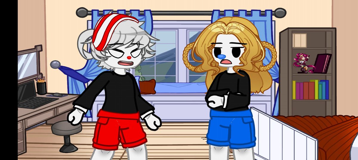 Cuphead:miss chalice te gustaría que tengamos una c-cita

Mugman:no

Cuphead:oye eso no me ayuda métete en personaje

Mugman:era necesaria la peluca?

Cuphead:no pero te pareces a risitos de oro xD