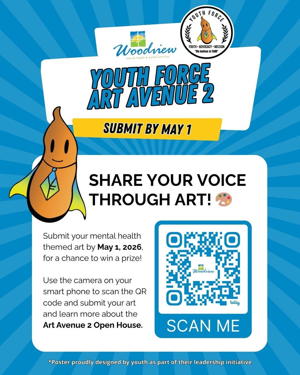 EmpoweredKidsON's tweet image. #FunFactFriday
One more week to submit your artwork! form.jotform.com/253283454048257

@WoodviewMHAS is accepting submissions from young creatives aged 4+ for their youth-led art show. If you’ve crafted artwork that delves into or expresses your mental health journey, they want to see it!