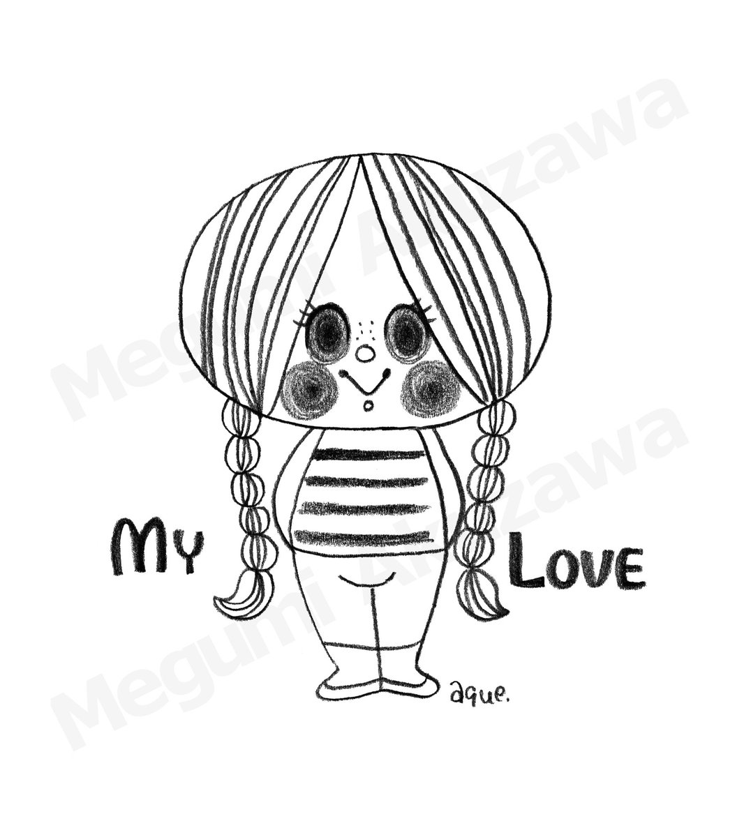 aque_meg's tweet image. 【1日1枚ラクガキ＊】
My Love
#illustration #illustrator
#あくざわめぐみ #MegumiAkuzawa
#春のイラスト