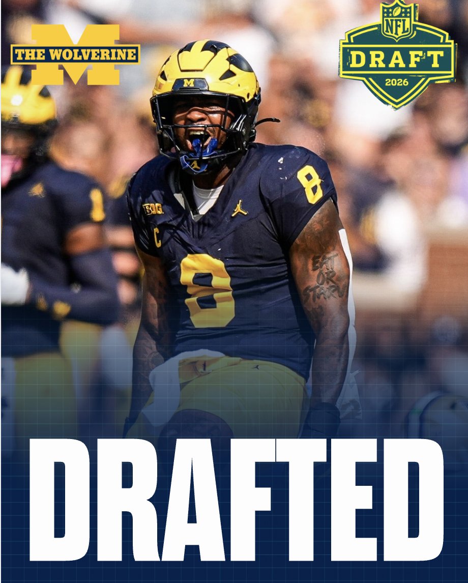 TheWolverineOn3's tweet photo. BREAKING: Derrick Moore is staying in Michigan, heading to the Detroit Lions in the second round.

He'll play with Aidan Hutchinson in the Motor City.

https://t.co/IgO8iLkaLb https://t.co/EjpaWpdFgo