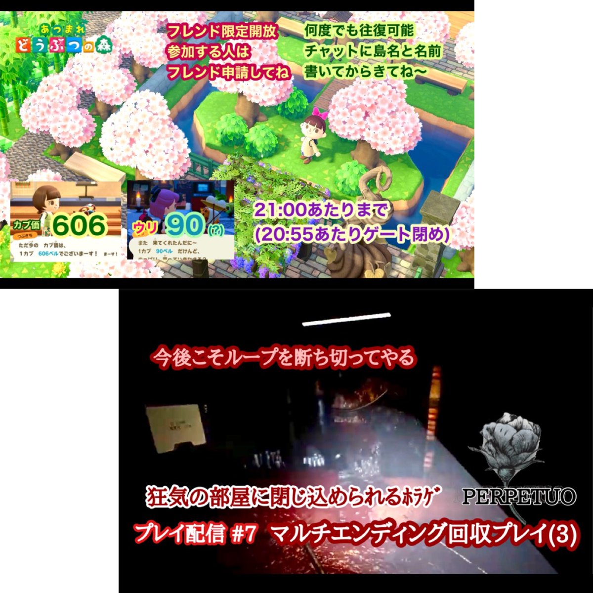 Guminoyume's tweet photo. 今日の配信予定
🔴15:45あたりから
カブ価606&ウリ90(?)開放配信するよ〜
お楽しみに〜😊
https://t.co/I4ViRQ6mHV
よかったらきてね〜
🔴21:15あたりからは
Perpetuoプレイ配信するよ〜
お楽しみに〜😊
https://t.co/eKbzU7ZTST
よかったら見てね〜
#あつ森 #カブ価高騰 #Perpetuo #ホラゲー https://t.co/Lr5CishAp1