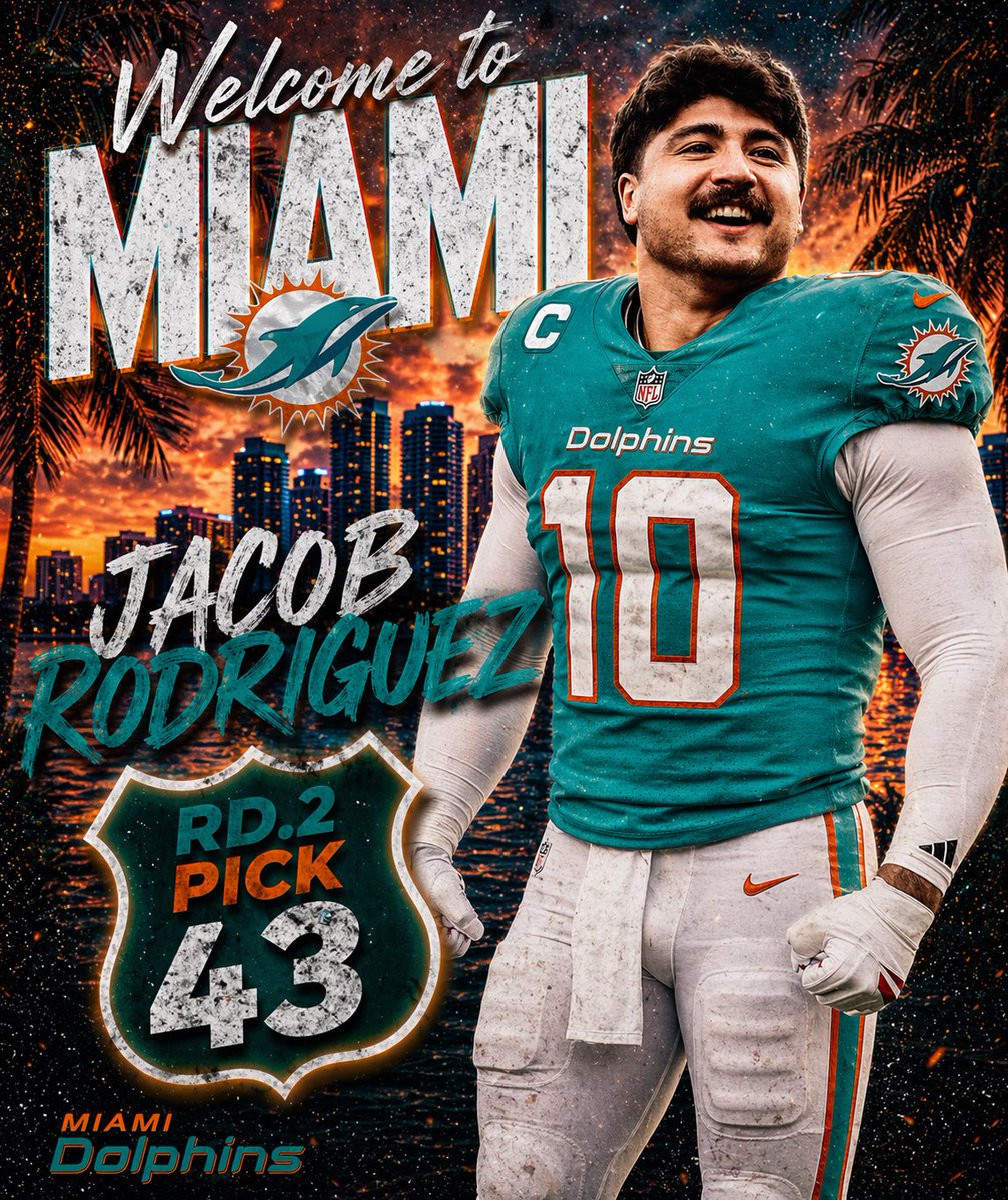 GDolfan's tweet photo. Welcome to #Miami #NFLDRAFT #NFL #MiamiDolphins #PhinsUp https://t.co/OicbwUucyq