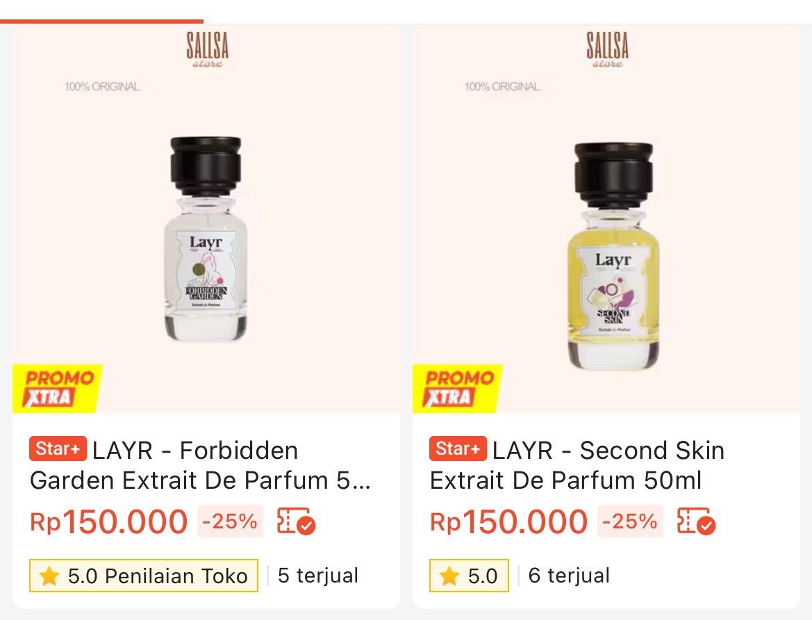 sallscha's tweet photo. wts wtb parfum / parfume

Mykonos
Satin blanc 266k
Utopia 247k / 78k
Moroccan vanilla 204k / 74k
Milk drops 150k
Pink drops 124k
Enchanted 189k
Matcha latte 117k
Affair 72k

Saff n Co
Irai Leima 165k
Loui 148k

Layr
Forbidden garden 150k
Second skin 150k https://t.co/Jtx7JV3pDl