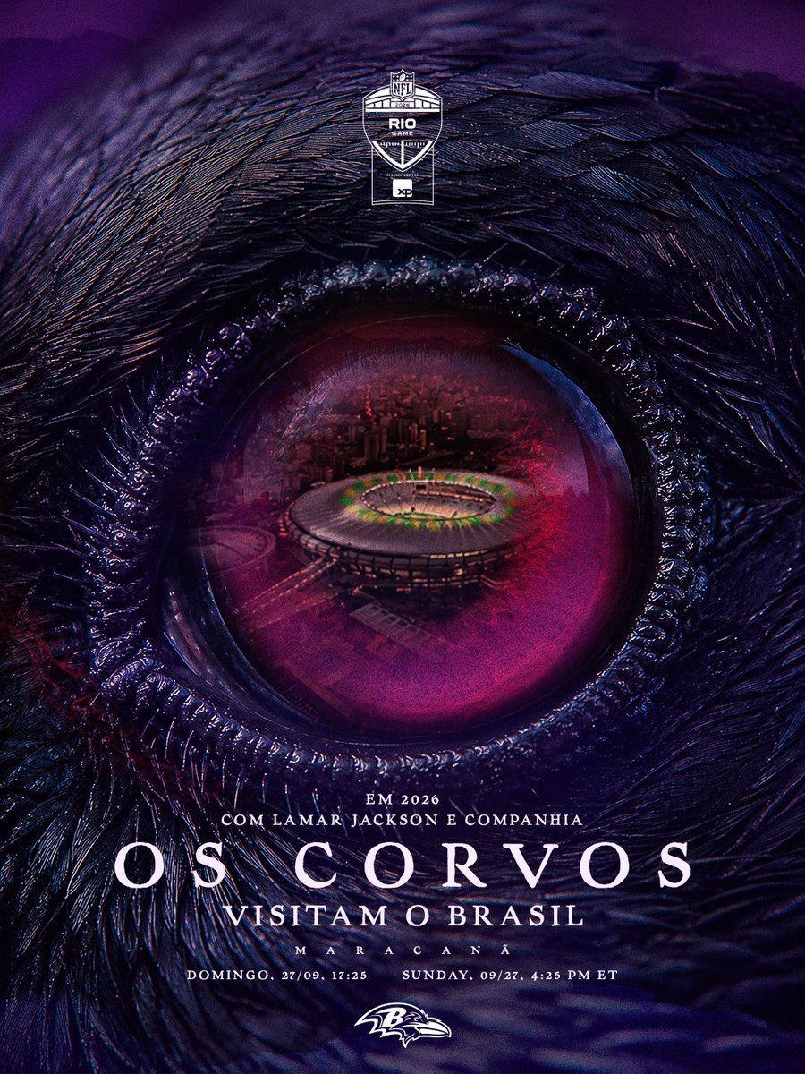 NFLBrasil's tweet photo. O OLHAR DO CORVO REFLETE O SEU OBJETIVO: RIO GAME 🐦‍⬛👀

THE RAVEN’S EYES ARE LOCKED ON ONE TARGET: RIO GAME 🐦‍⬛👀

@NFL | @Ravens

👀 Inscreva-se em https://t.co/meU7GOEiQy https://t.co/1tOXQoU1XA