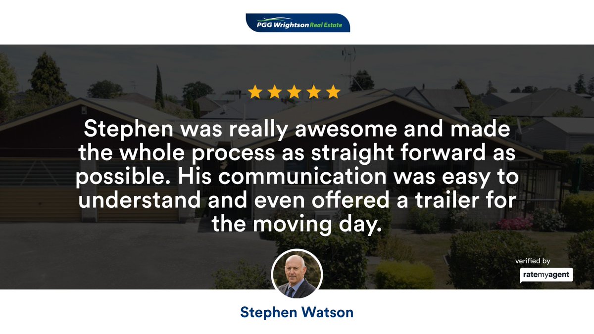StevenwatsonNZ's tweet photo. My latest RateMyAgent review in Netherby.
Salesperson 10010960
https://t.co/bSUvVC7XgC

Licensed REAA 2008

...
#ratemyagent #realestate #PGG_Wrightson_Real_Estate_Ltd_Ashburton https://t.co/TNn1URTK1G