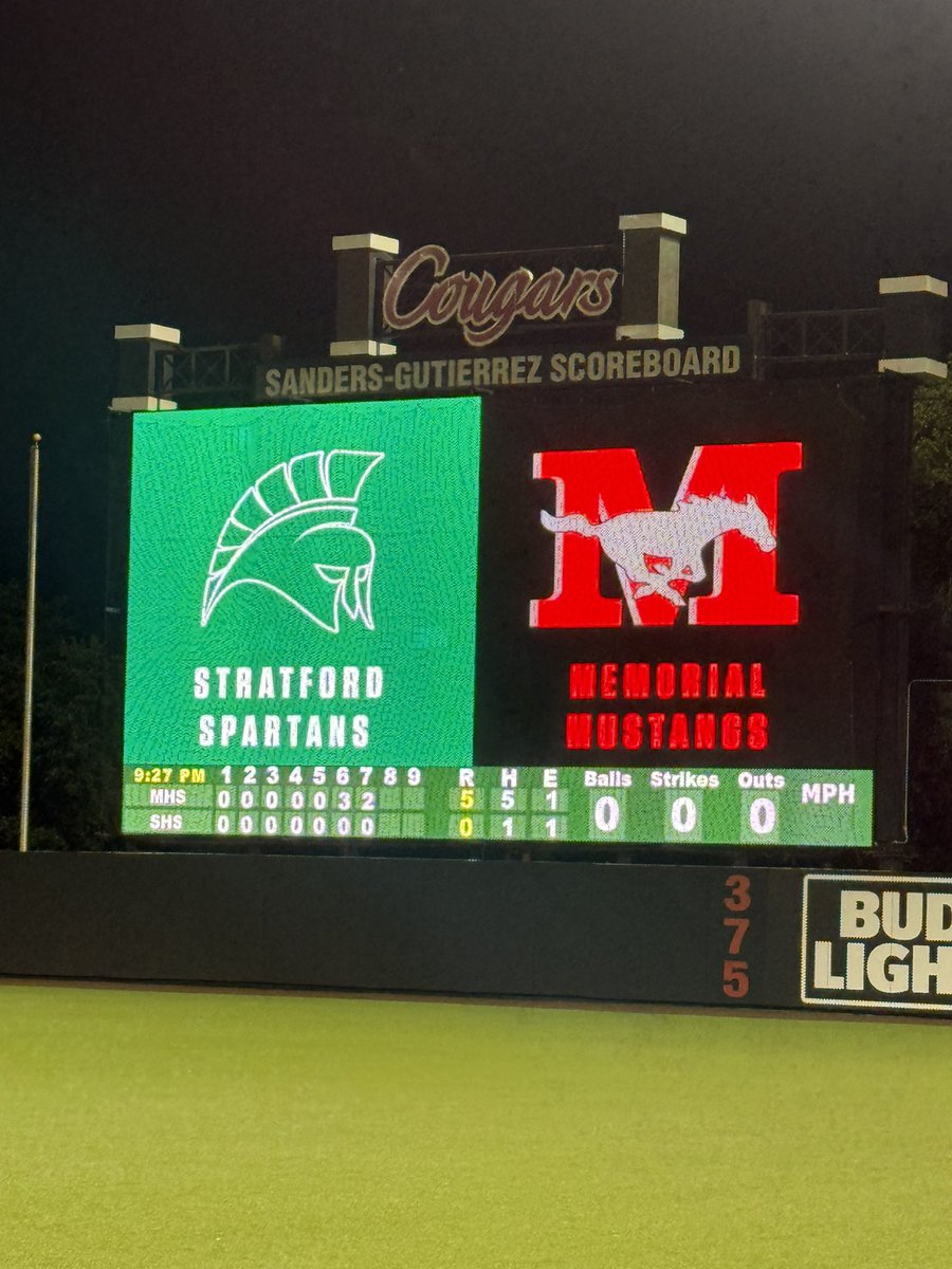 MustangHardball's tweet photo. Memorial 5, Stratford 0

The Memorial Mustangs are your outright 2026 17-6A District Champions! 🏆 https://t.co/Jx8wz71qJ6