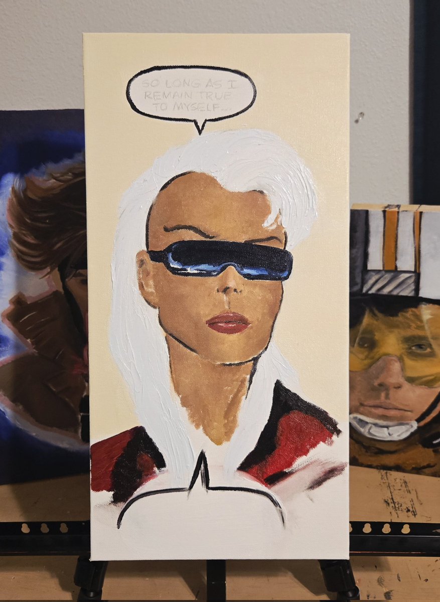 Ang_USL's tweet image. Day 2: Storm (Ororo Munroe) 
#oilpainting #inprogress