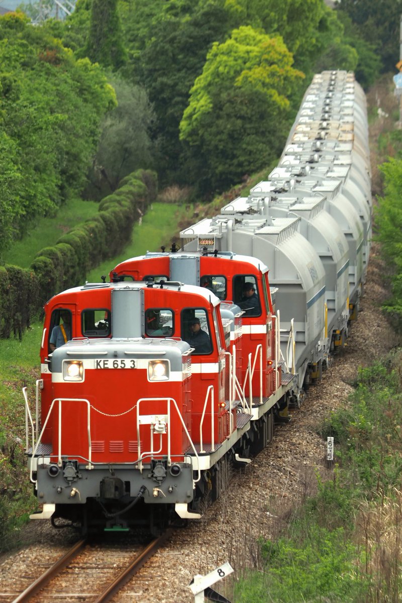 kirarailcargo48's tweet photo. 4月25日(土)
5570レ
KE65-3+KE65-1 牽引
東浦~碧南市間にて
土﨑入出場でKEは撮ったことありますが、本拠地では今日が初撮影。
重連最高ですね(*`ω´)b
#衣浦臨海鉄道
#KE65 https://t.co/C82dH8Wh6A