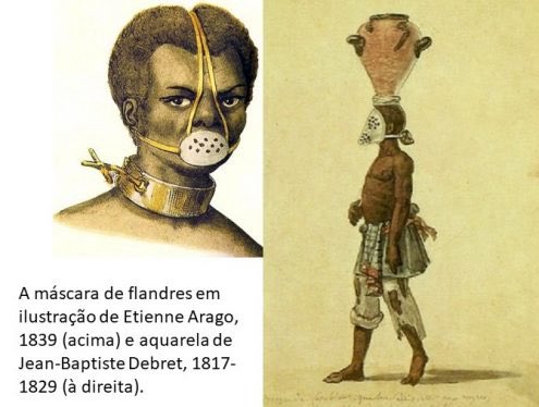 veiadoscausos's tweet photo. A máscara de flandres no Brasil Império não era só para punir. Trancada a cadeado na cabeça, ela abafava os gritos, desfigurava a respiração e transformava a vítima num fantasma de metal andando pela fazenda num silêncio agonizante. https://t.co/cMMhuul2Ab