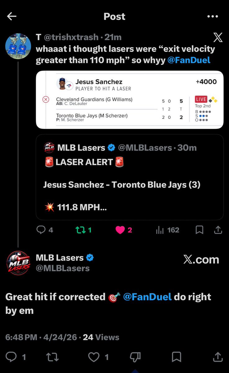 MLB Lasers tweet media