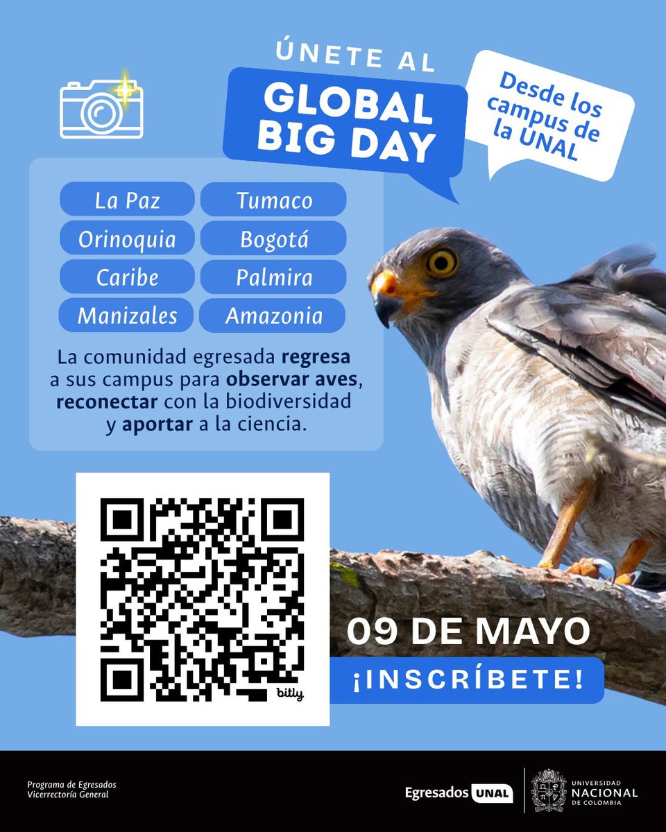 aic_un's tweet photo. Estimados colegas #EgresadosUN, invitadísimos  a volver a visitar el campus @UNALOficial haciéndose parte de una gran actividad lúdico-científica este 9 de mayo. https://t.co/pKwyaBU6zg