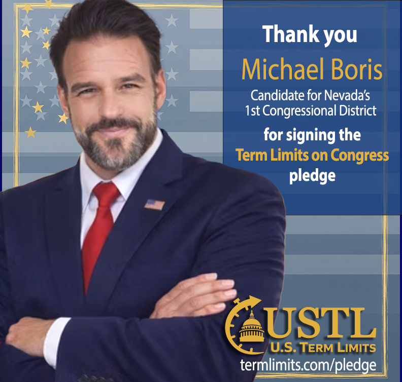 USTermLimits's tweet photo. Advocating for change starts with action. Thank you, @Mikeborisnv01 , for signing the term limits on Congress pledge.
https://t.co/lGEwb3Jpyb https://t.co/JMLoti3I8P