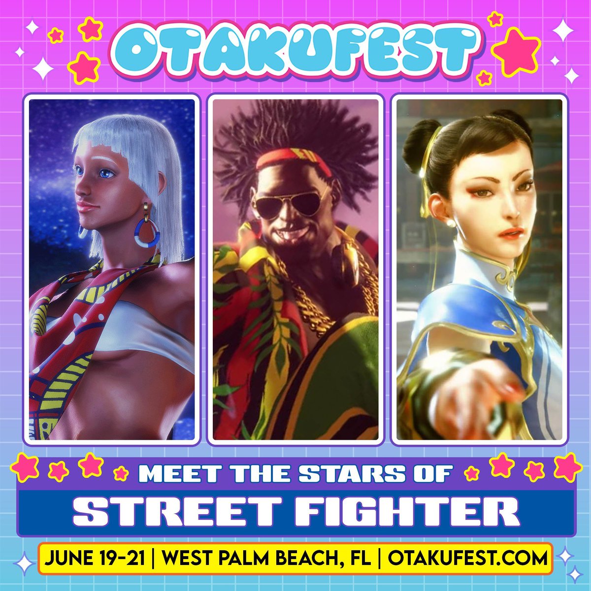 otakufestfl's tweet image. ✨⭐️ Meet the stars of #StreetFighter at #OtakuFest in West Palm Beach, FL! ⭐️✨

🎟️Tickets: otakufest.com/tickets
🤩Guests: otakufest.com/guests
📆RSVP: tinyurl.com/otakufest2026

#anime #cosplay #gaming