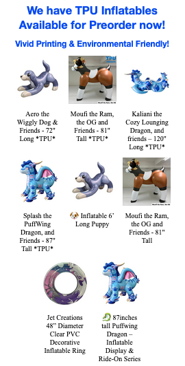 JetCreations's tweet image. Last chance!  Preorders end this April. Secure your favorite inflatables now before it’s too late. Explore with our lightweight, durable TPU collection. Shop now at squeakclub.com
#Inflatable #TPU #Preorder #Collectibles #FurryFandom #FurryCommunity #ArtToy #DesignerToy